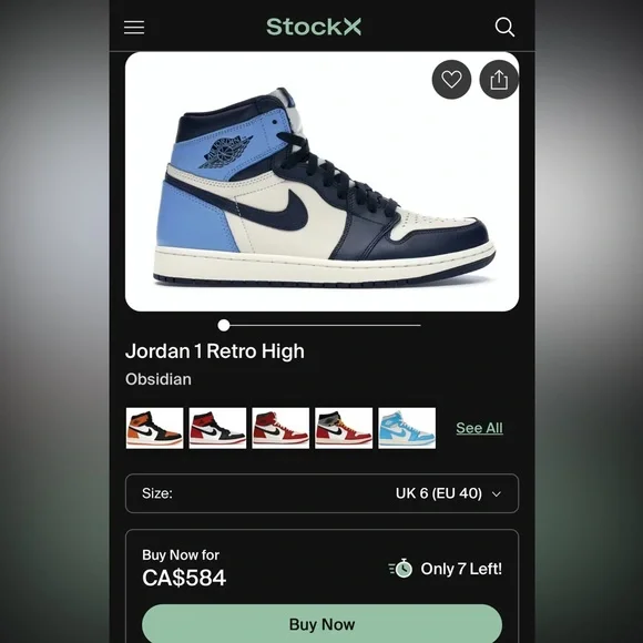 Air Jordan 1 Retro High OG ‘Obsidian University Blue’ - Picture 7 of 7